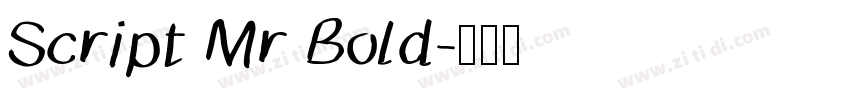 Script Mr Bold字体转换